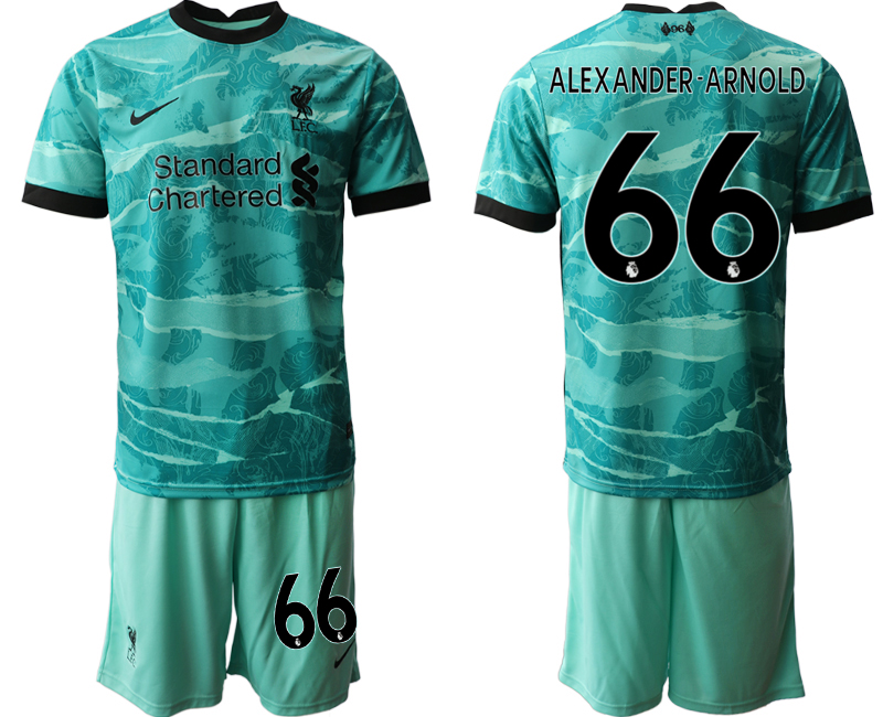 Men 2020-2021 club Liverpool away #66 green Soccer Jerseys->liverpool jersey->Soccer Club Jersey